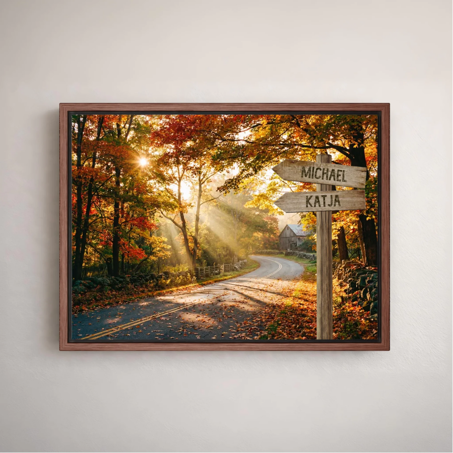 Personalized canvas "Autumn Street"