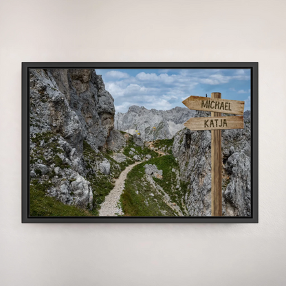 Personalisierte Leinwand "Grenzpfad" - Vechteshop