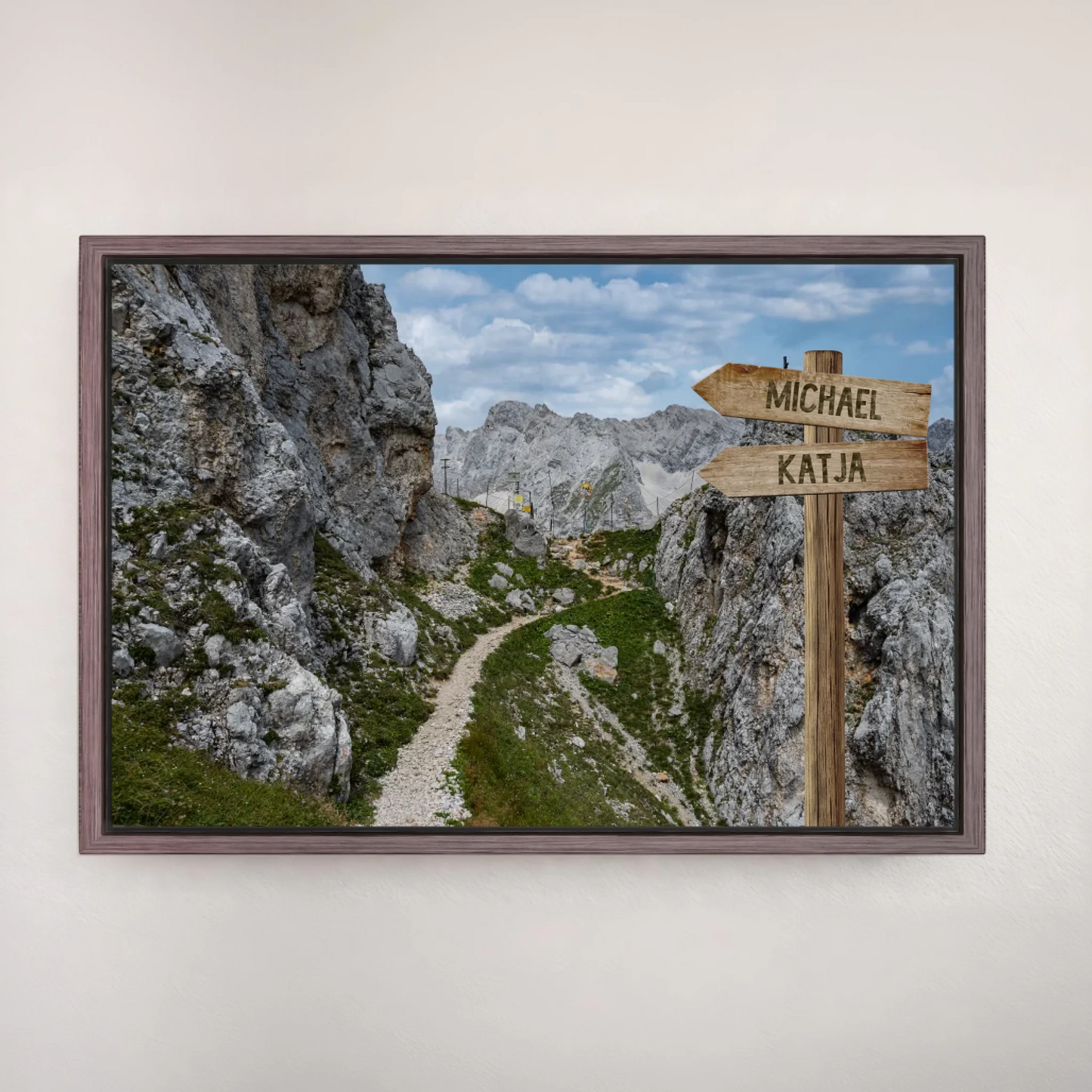 Personalized canvas "Border Path"