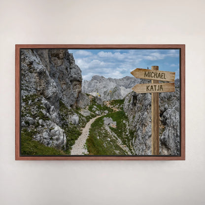 Personalized canvas "Border Path"