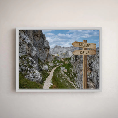 Personalized canvas "Border Path"