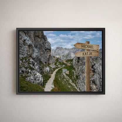 Personalized canvas "Border Path"