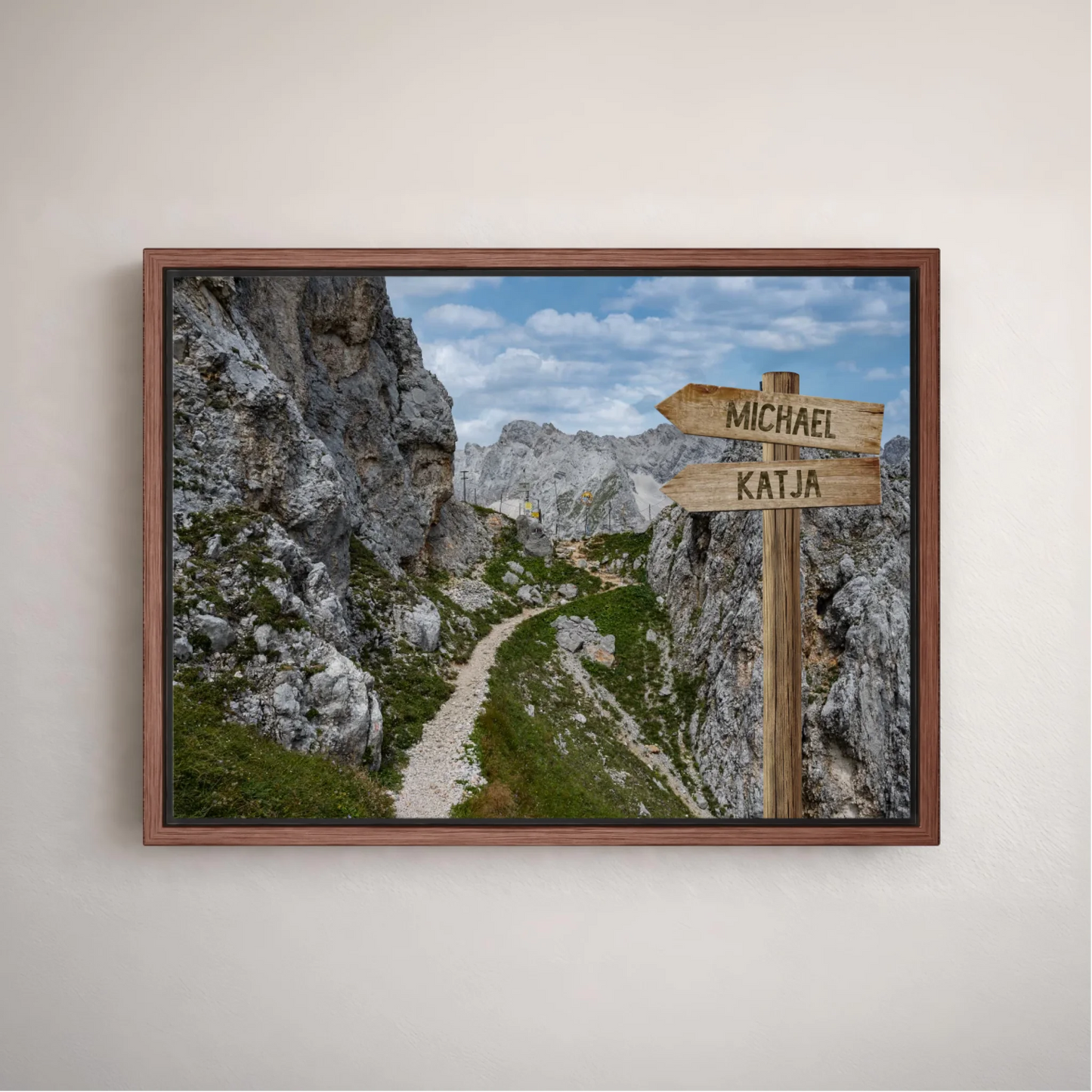 Personalized canvas "Border Path"