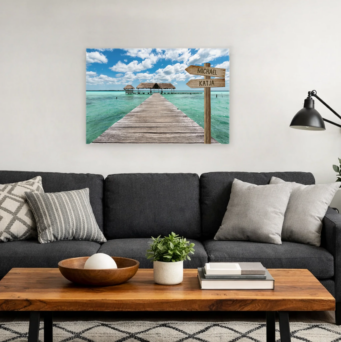 Personalisierte Leinwand "Bootsanleger" - Vechteshop