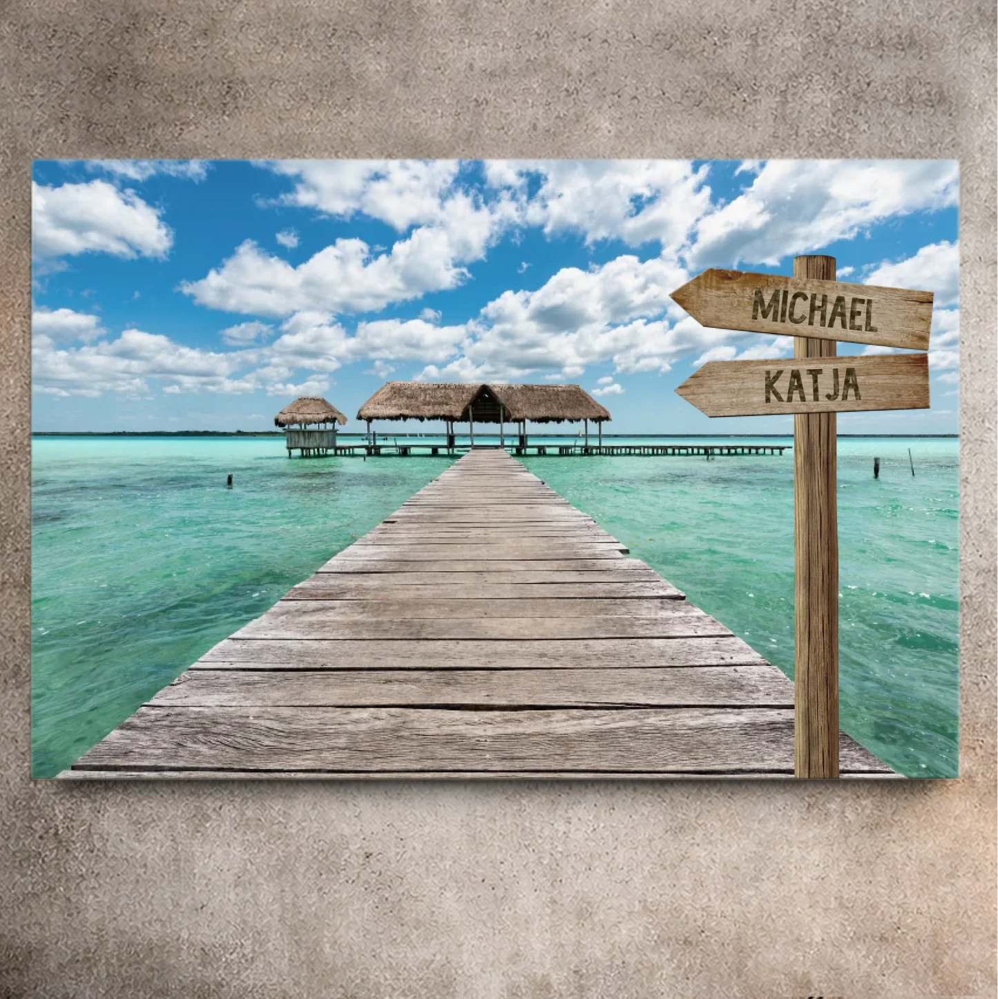 Personalisierte Leinwand "Bootsanleger" - Vechteshop