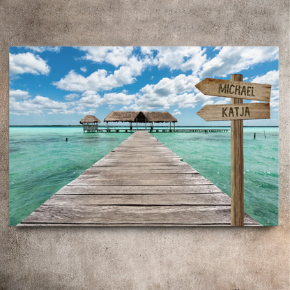 Personalisierte Leinwand "Bootsanleger" - Vechteshop