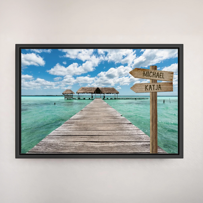 Personalisierte Leinwand "Bootsanleger" - Vechteshop