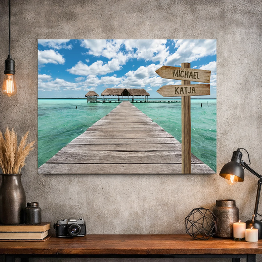 Personalisierte Leinwand "Bootsanleger" - Vechteshop