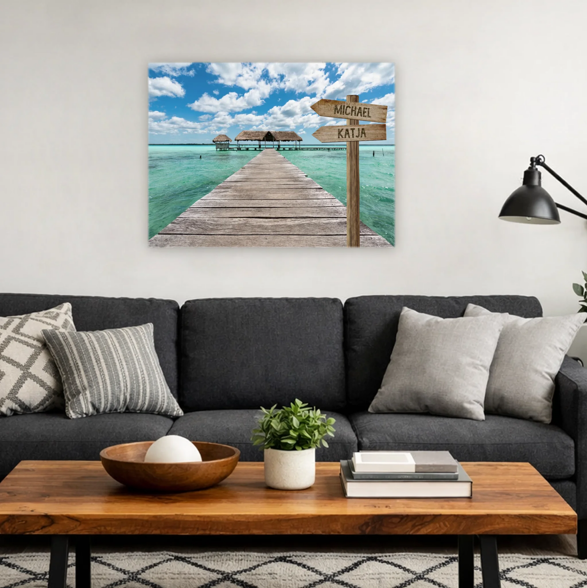 Personalisierte Leinwand "Bootsanleger" - Vechteshop