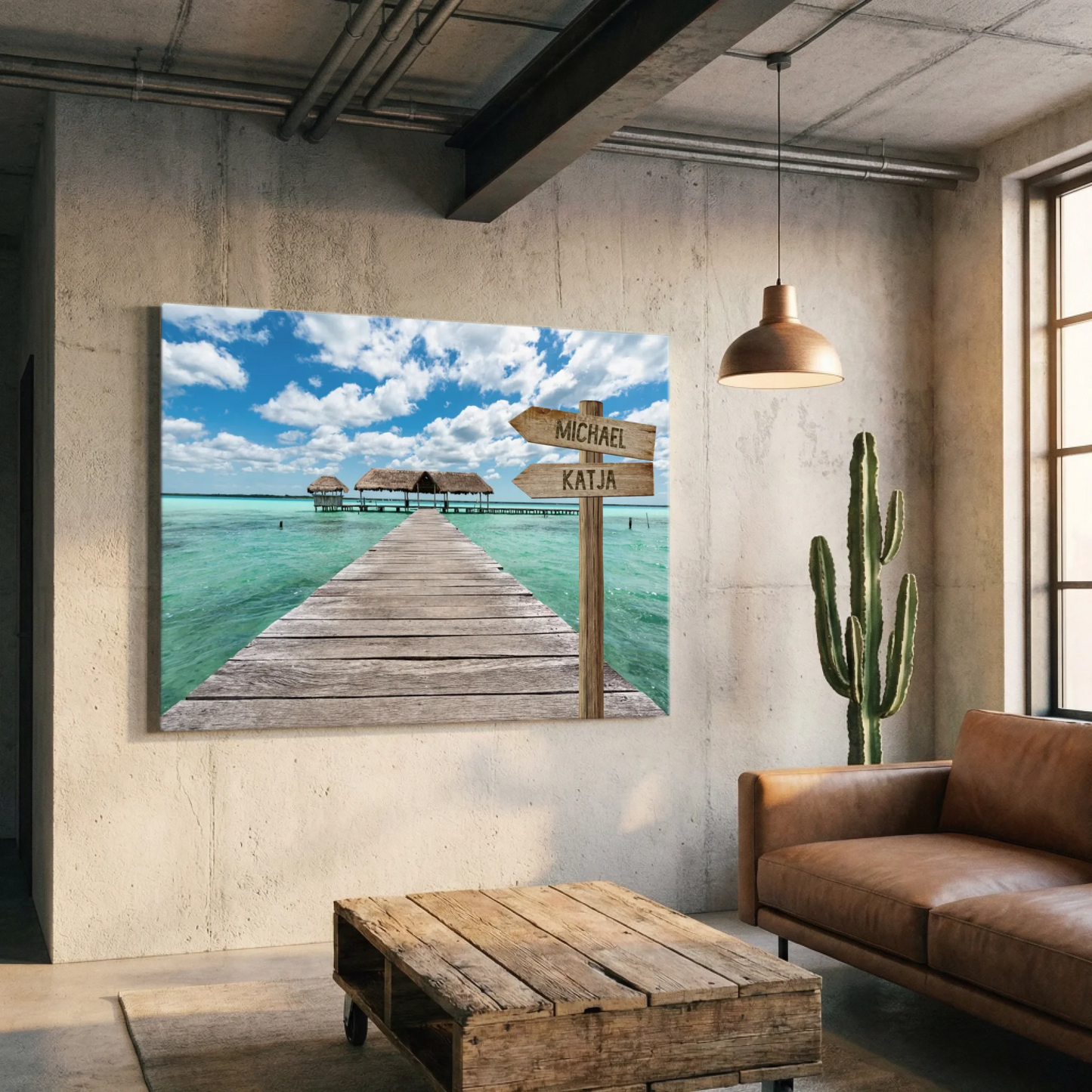 Personalisierte Leinwand "Bootsanleger" - Vechteshop