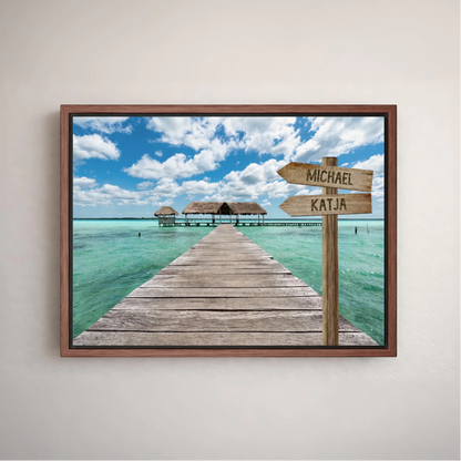 Personalisierte Leinwand "Bootsanleger" - Vechteshop