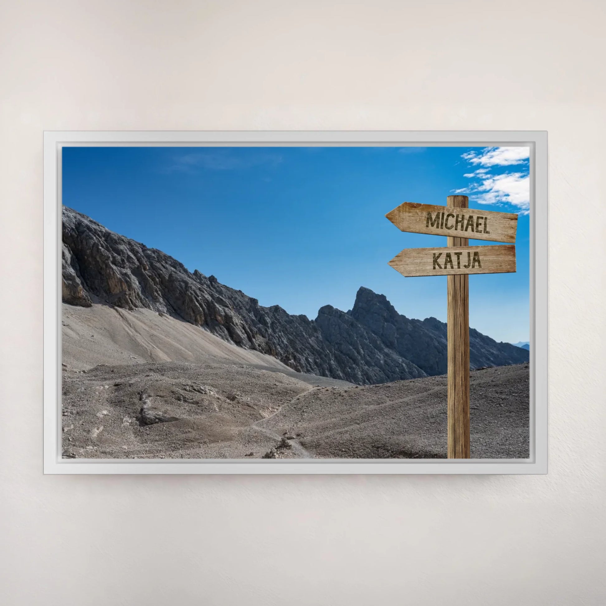 Personalisierte Leinwand "Bergpfad" - Vechteshop