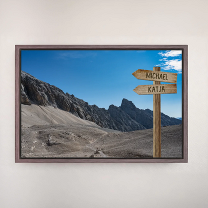 Personalisierte Leinwand "Bergpfad" - Vechteshop