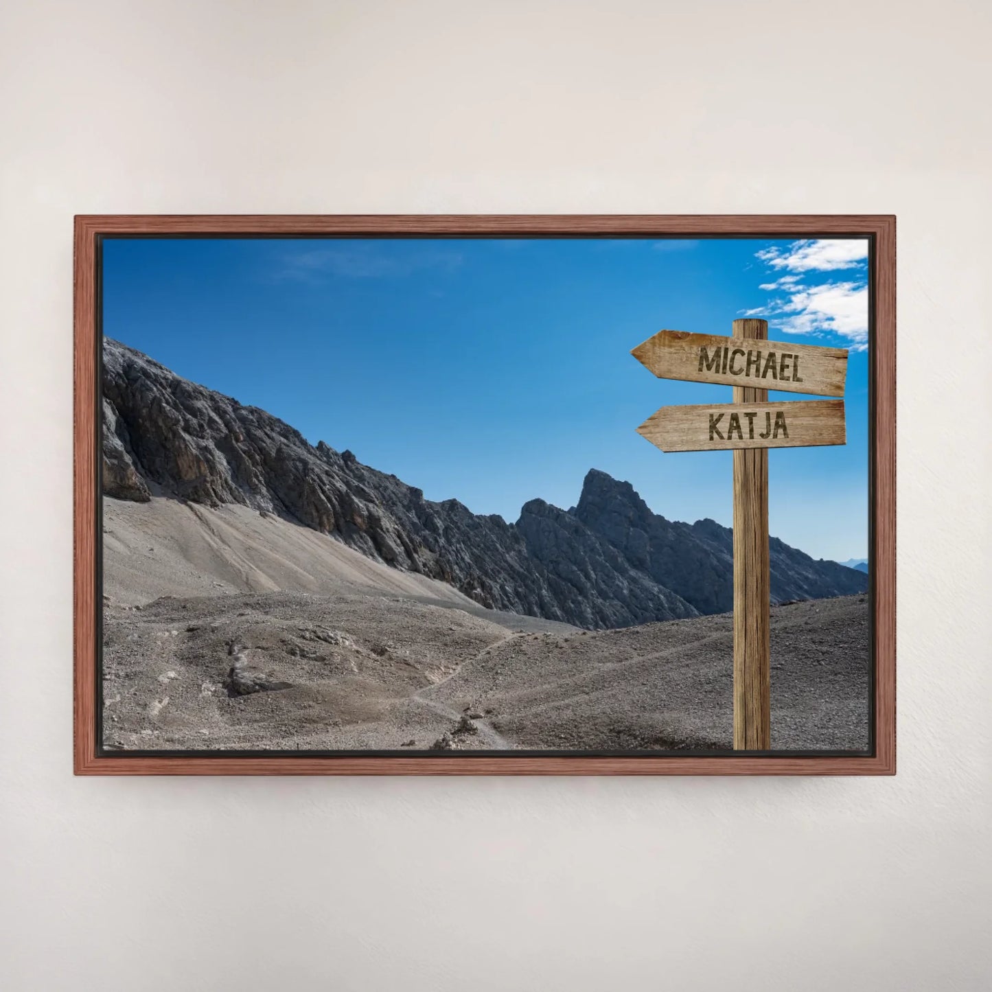 Personalisierte Leinwand "Bergpfad" - Vechteshop