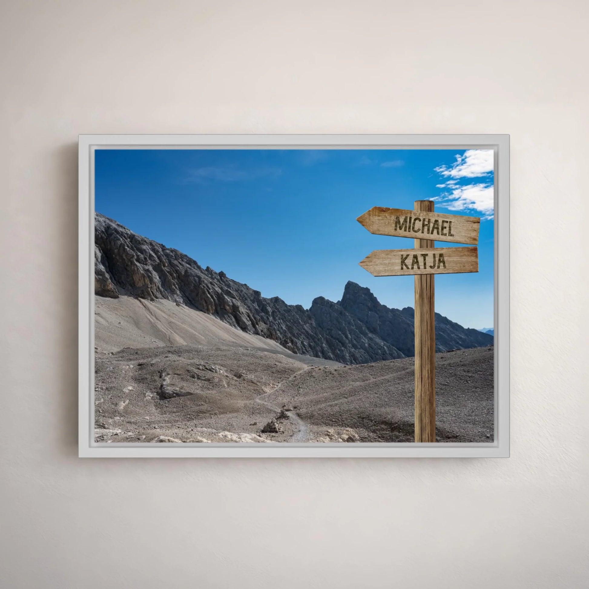 Personalisierte Leinwand "Bergpfad" - Vechteshop