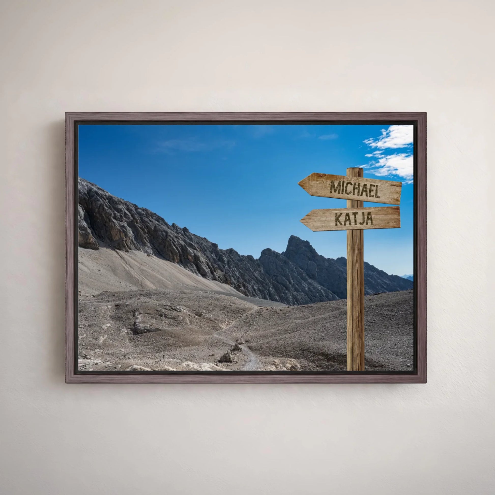 Personalisierte Leinwand "Bergpfad" - Vechteshop