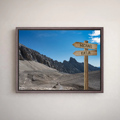 Personalisierte Leinwand "Bergpfad" - Vechteshop