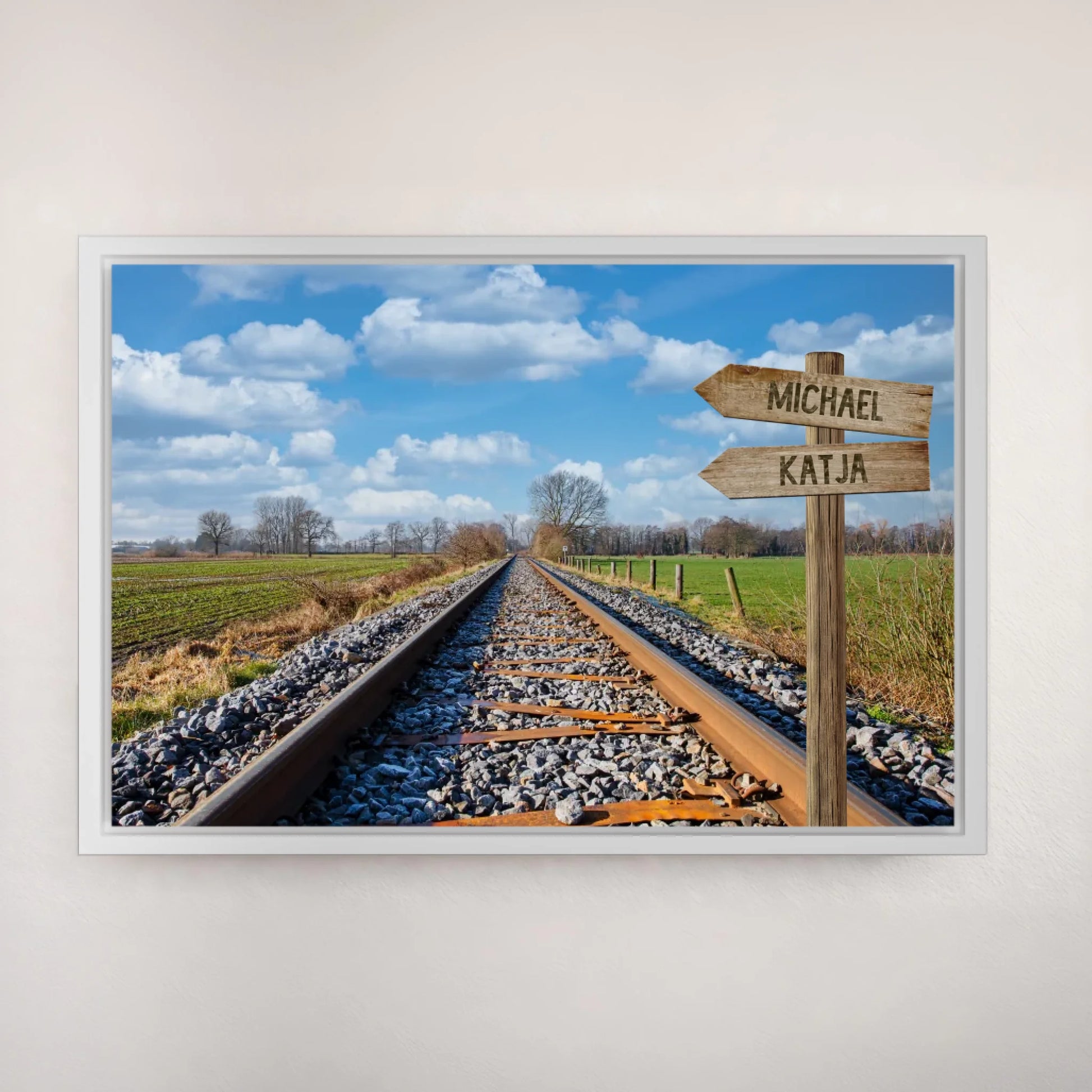 Personalisierte Leinwand "Bahnweg" - Vechteshop