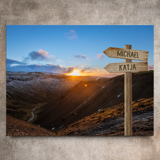 Personalisierte Leinwand "Weg ins Tal" - Vechteshop