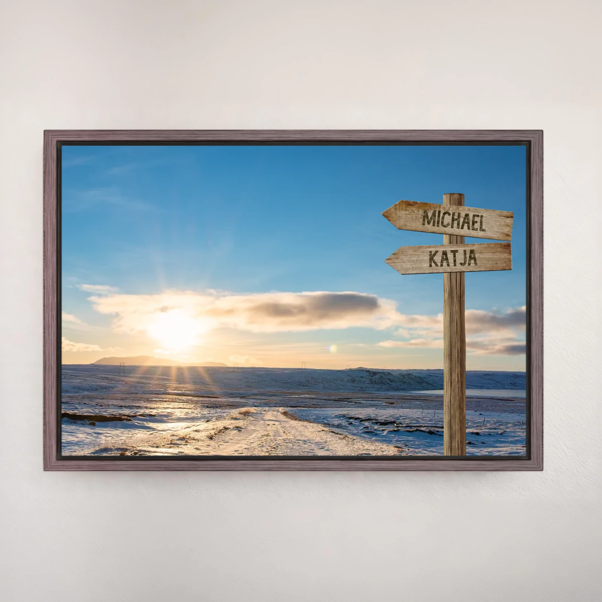 Personalisierte Leinwand "Eisweg" - Vechteshop