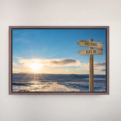 Personalisierte Leinwand "Eisweg" - Vechteshop