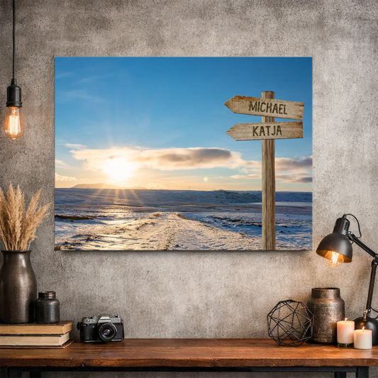 Personalisierte Leinwand "Eisweg" - Vechteshop