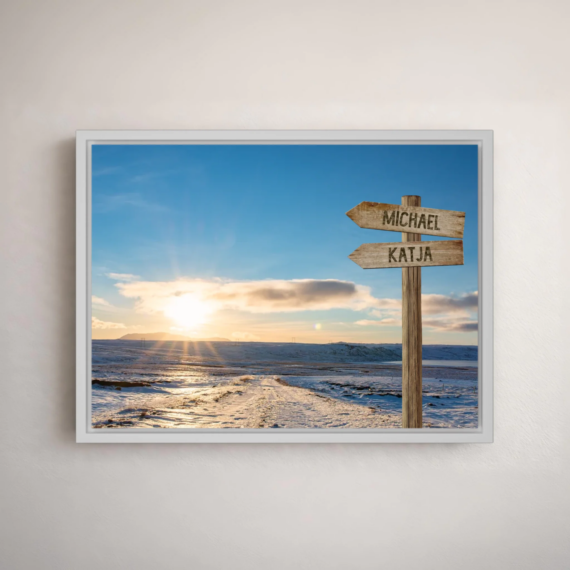 Personalisierte Leinwand "Eisweg" - Vechteshop