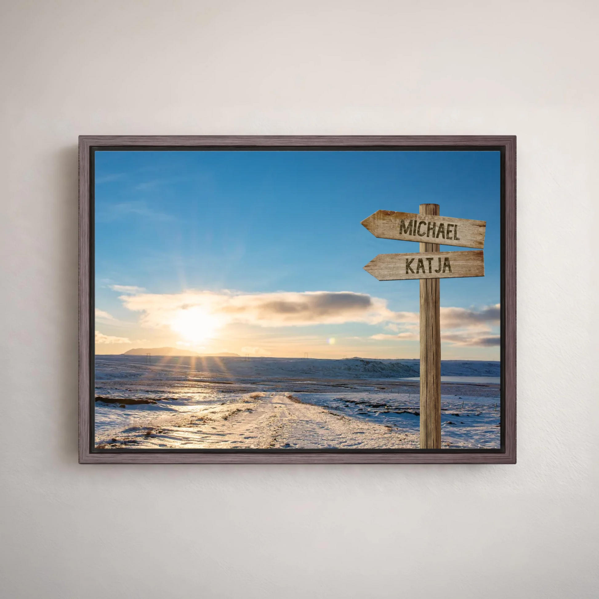 Personalisierte Leinwand "Eisweg" - Vechteshop