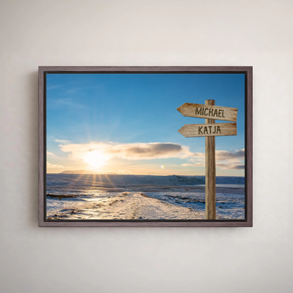 Personalisierte Leinwand "Eisweg" - Vechteshop