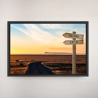 Personalized canvas print "Sunset"