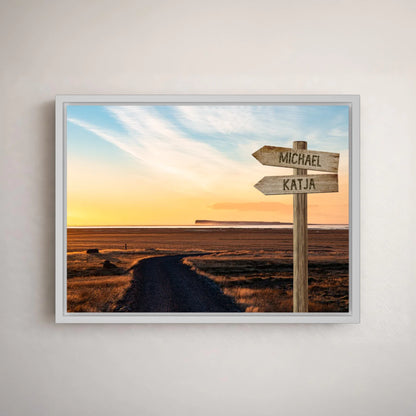 Personalized canvas print "Sunset"