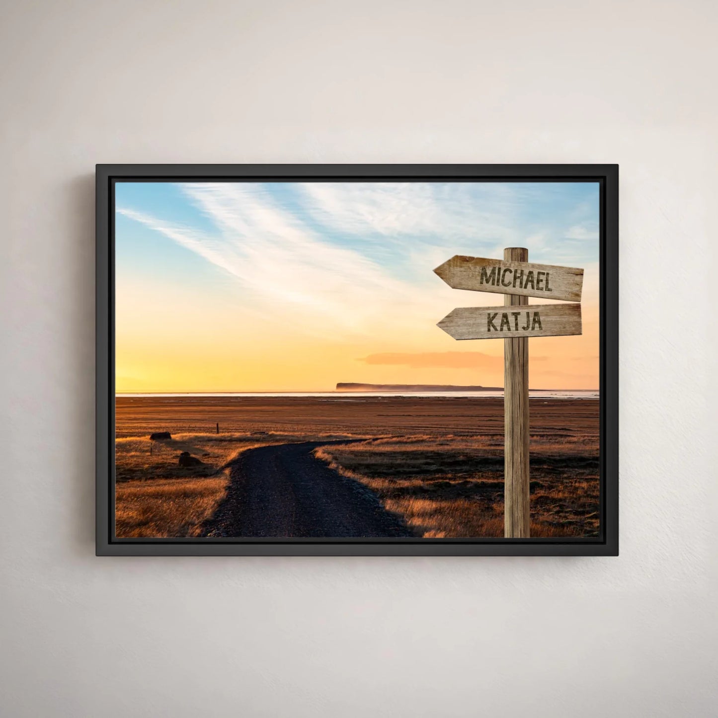 Personalized canvas print "Sunset"