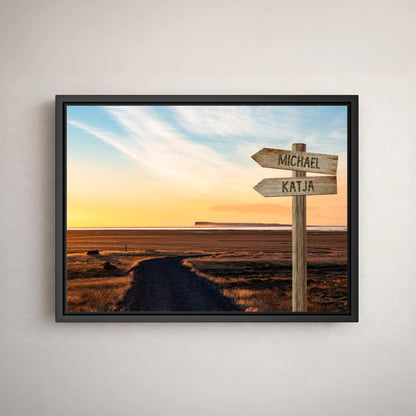 Personalized canvas print "Sunset"
