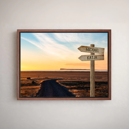 Personalized canvas print "Sunset"