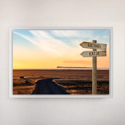 Personalized canvas print "Sunset"