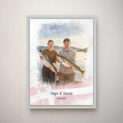 Personalized canvas - Fishing Denmark