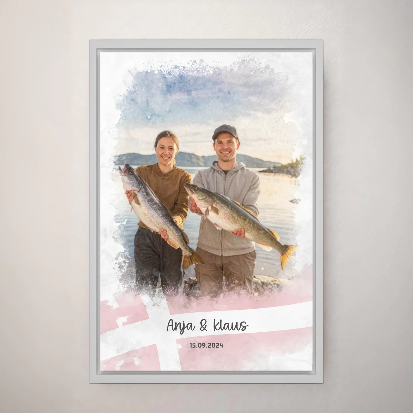 Personalized canvas - Fishing Denmark