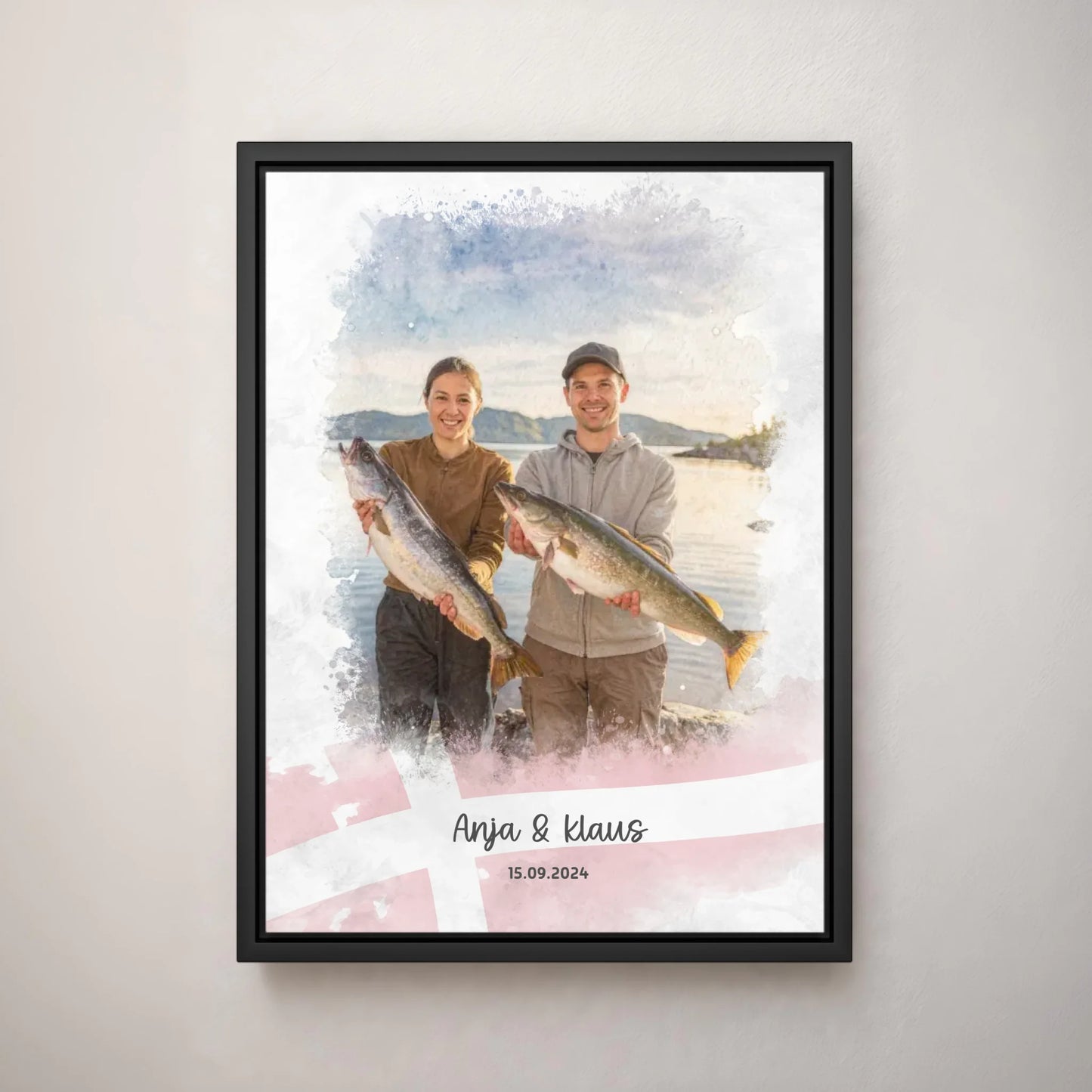 Personalized canvas - Fishing Denmark