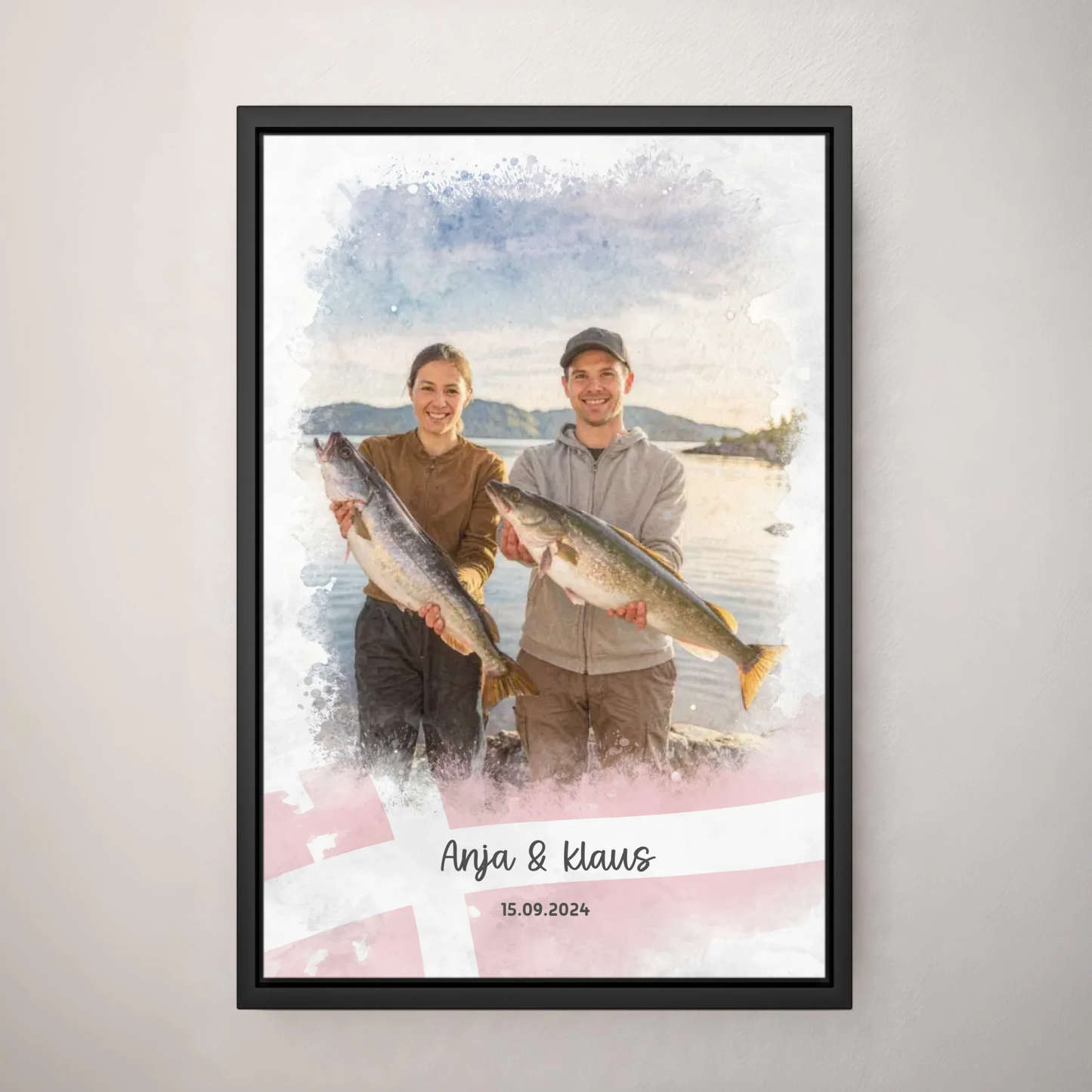 Personalized canvas - Fishing Denmark