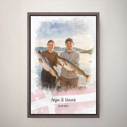 Personalized canvas - Fishing Denmark