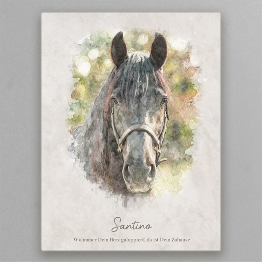 Personalisierte Leinwand - Dein Pferd als Kunstwerk - Vechteshop