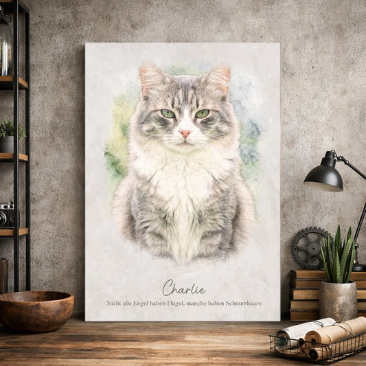 Personalisierte Leinwand - Deine Katze als Kunstwerk - Vechteshop