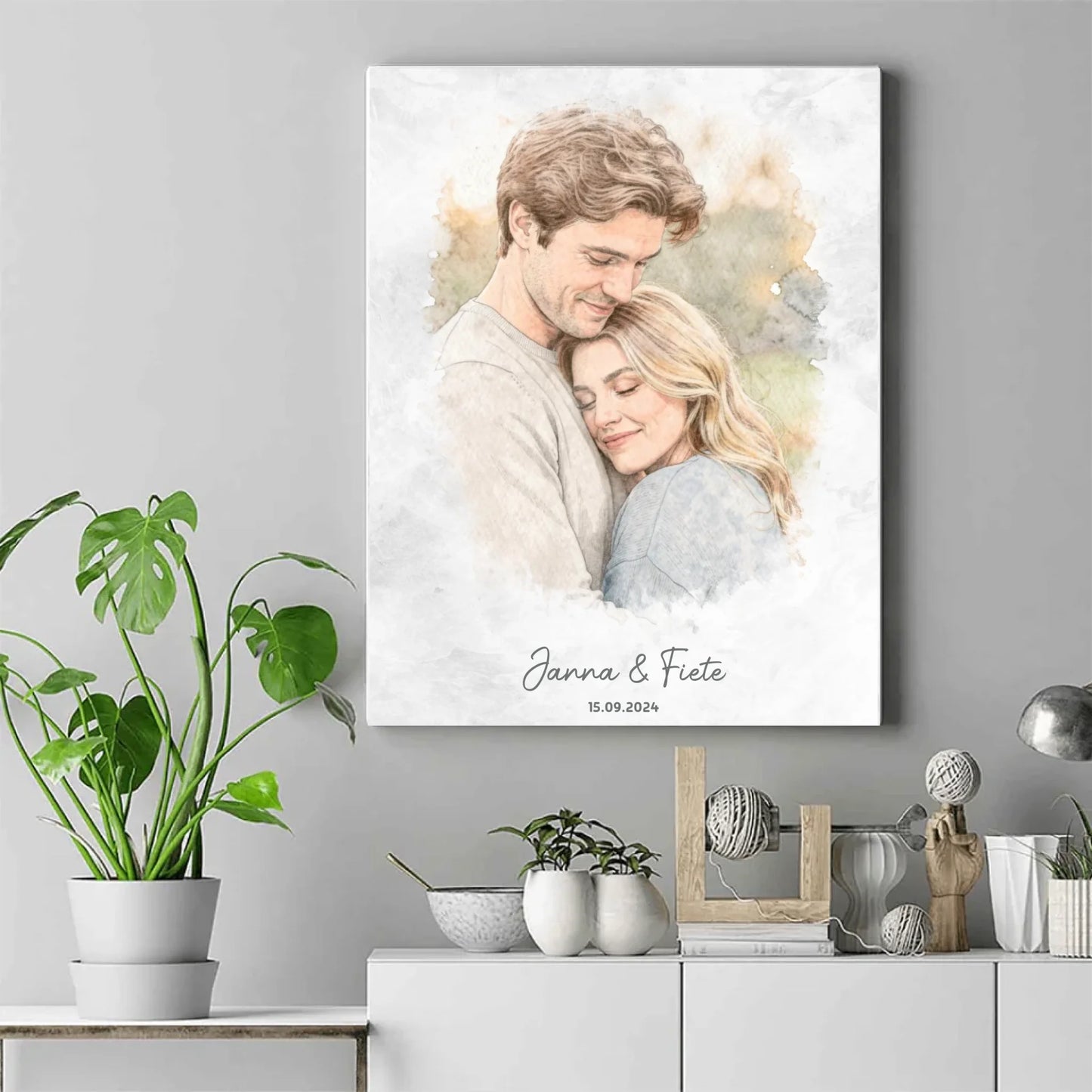 Personalisierte Leinwand mit individuellem Foto, als Kunstwerk gestaltet, auf hochwertiger Leinwand gedruckt