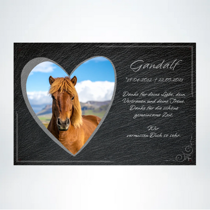 Gedenktafel Pferd personalisiert