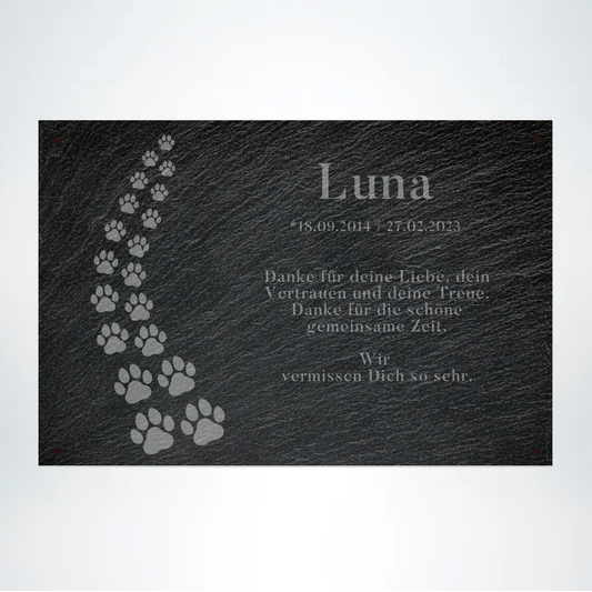 Gedenktafel Katze personalisierbar