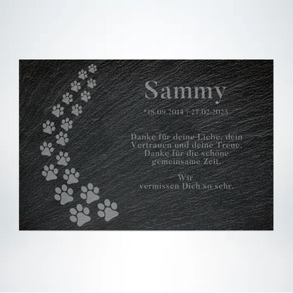 Gedenktafel Hund personalisierbar