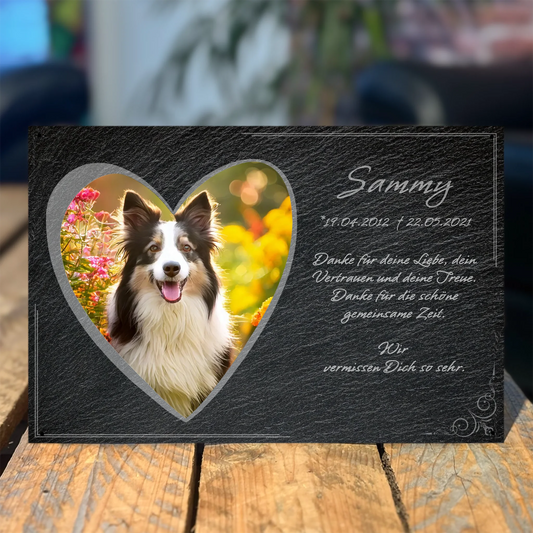Gedenktafel Hund personalisierbar