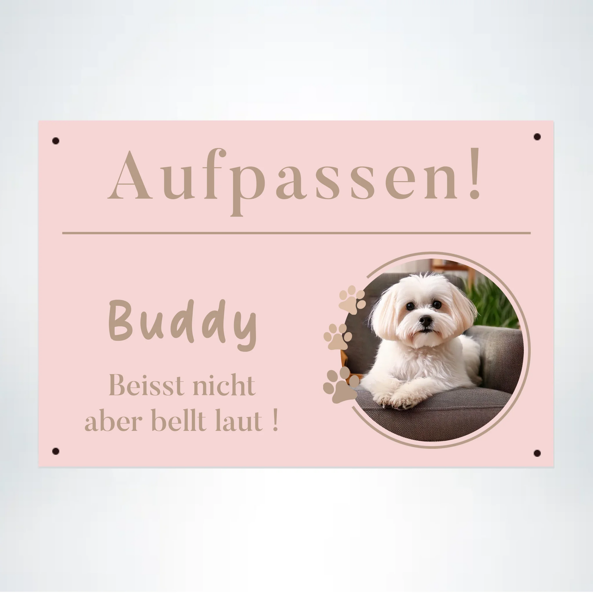 Schild Hund personalisierbar