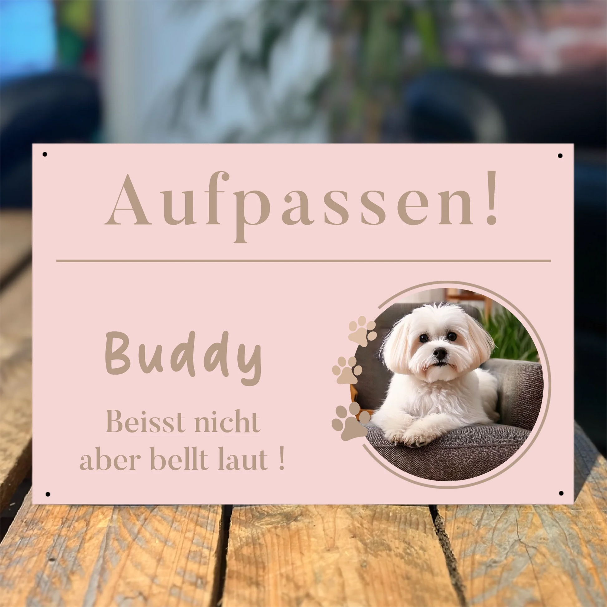 Schild Hund personalisierbar