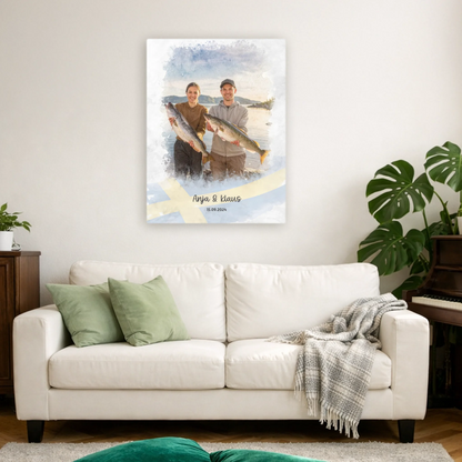 Personalisierbare Leinwand angeln